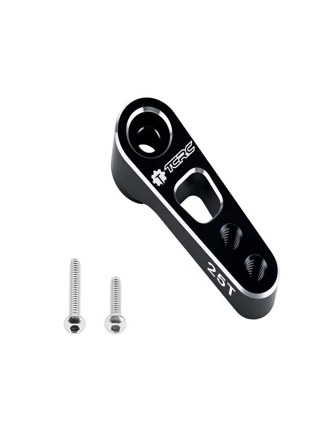TCRC 7075 Aluminum Front 25T Servo Horn with M3 Threaded Holes for Axial 1/8 AXP8 Gilamon Trail Buggy Upgrade,Black - Image 1